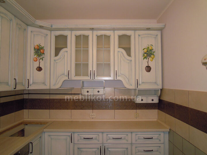 Кухня з дерева з росписом kh5731