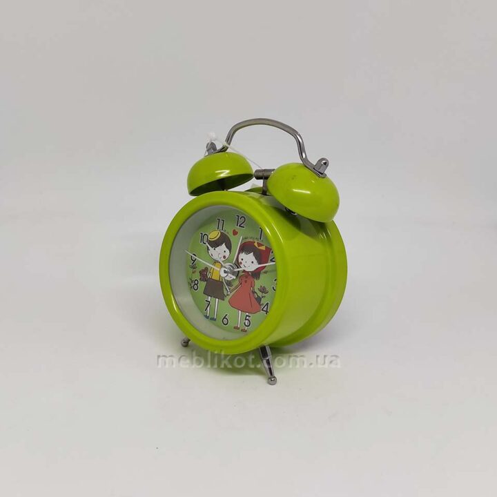 Будильник декоративний дитячий зелений